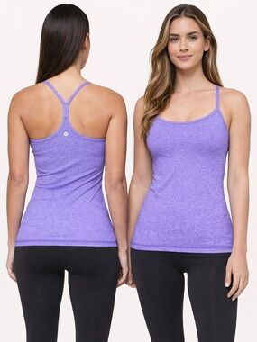 lululemon athletica Purple Heather Slim Racerback Tank